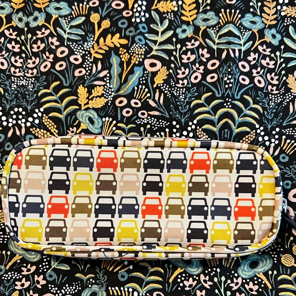 Orla Kiely Target Car Theme Cosmetic Makeup Bag Case or Pencil Zippered Pouch
